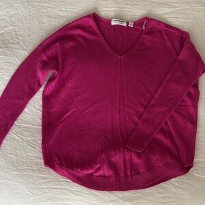 Country Road Women's Bright Pink V-Neck Sweater